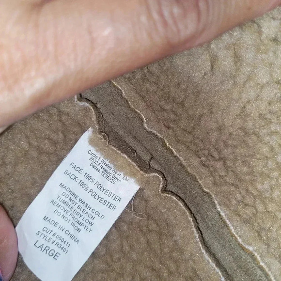 Roughneck Faux Suede Shearling Western Coat Size Large - Picture 7 of 8